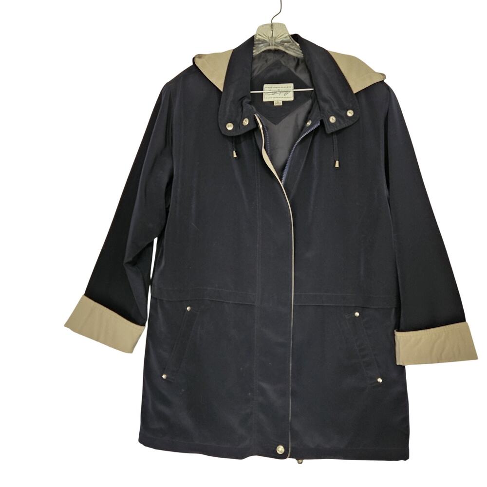 Giorgio Morandi Small Womens Classic Hooded Parka Jacket Utility Driving 80s 90s